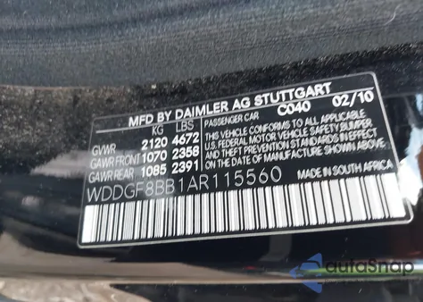 2010 Mercedes-Benz C 300 Luxury 4Matic/Sport 4Matic from USA, damaged, VIN WDDGF8BB1AR115560